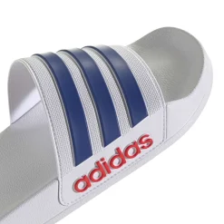 adidas Adilette Shower Slippers Wit Donkerblauw Rood