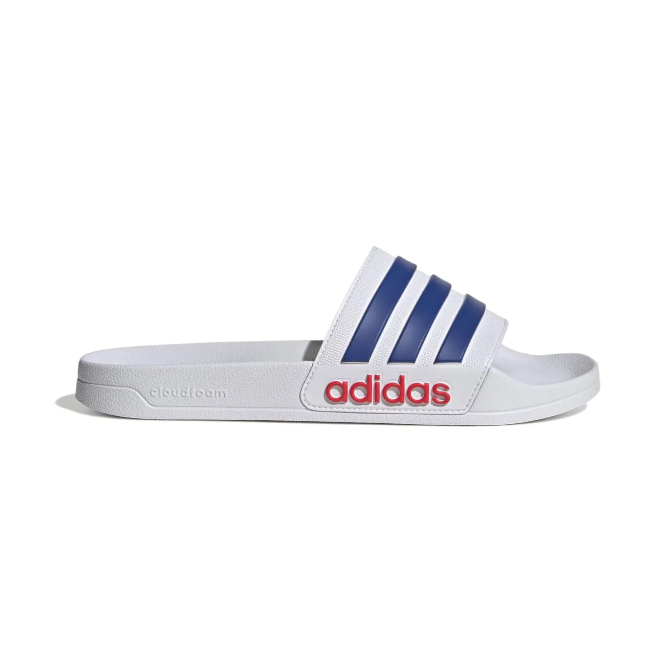 adidas Adilette Shower Slippers Wit Donkerblauw Rood