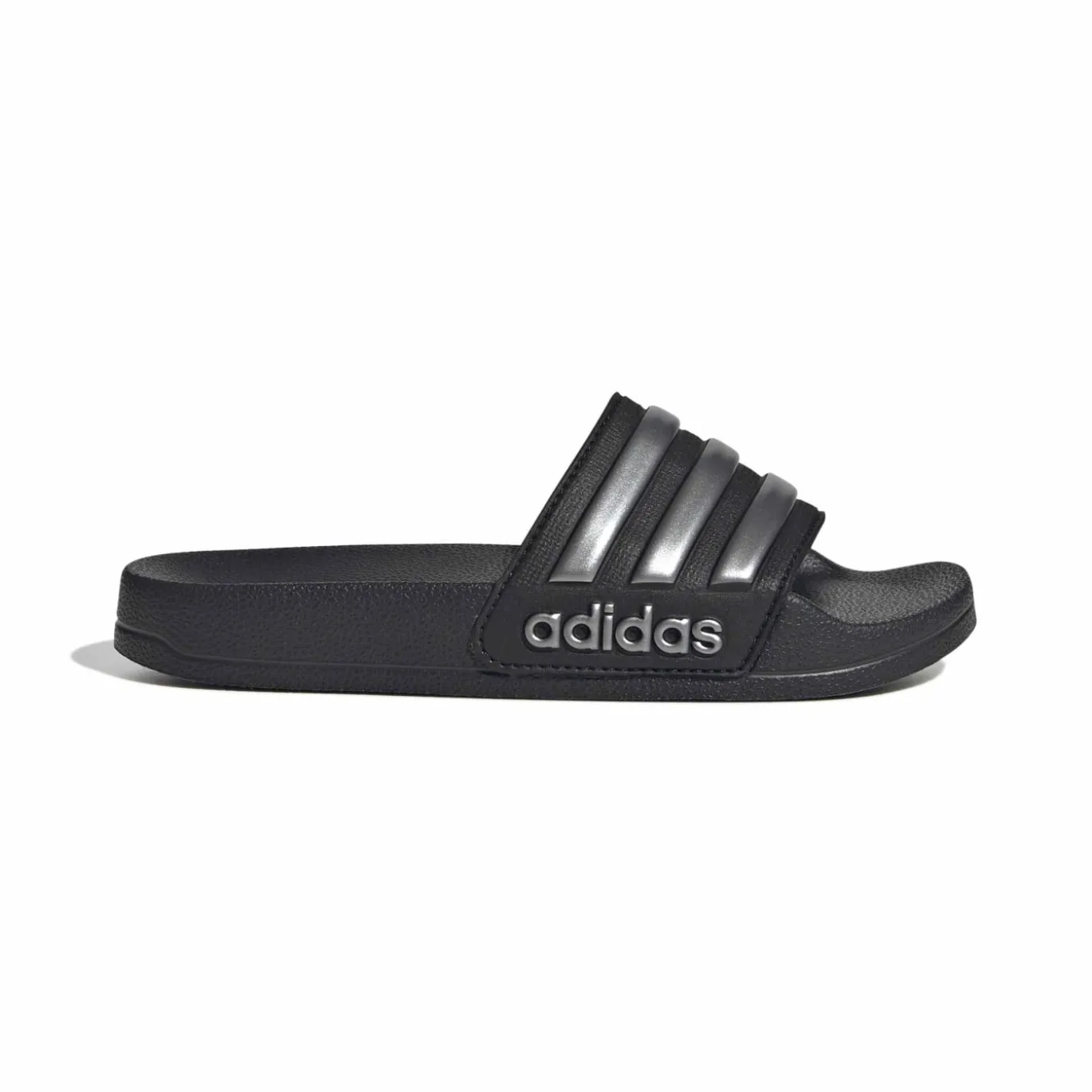 adidas Adilette Shower Slippers Kids Zwart Zilver Zwart