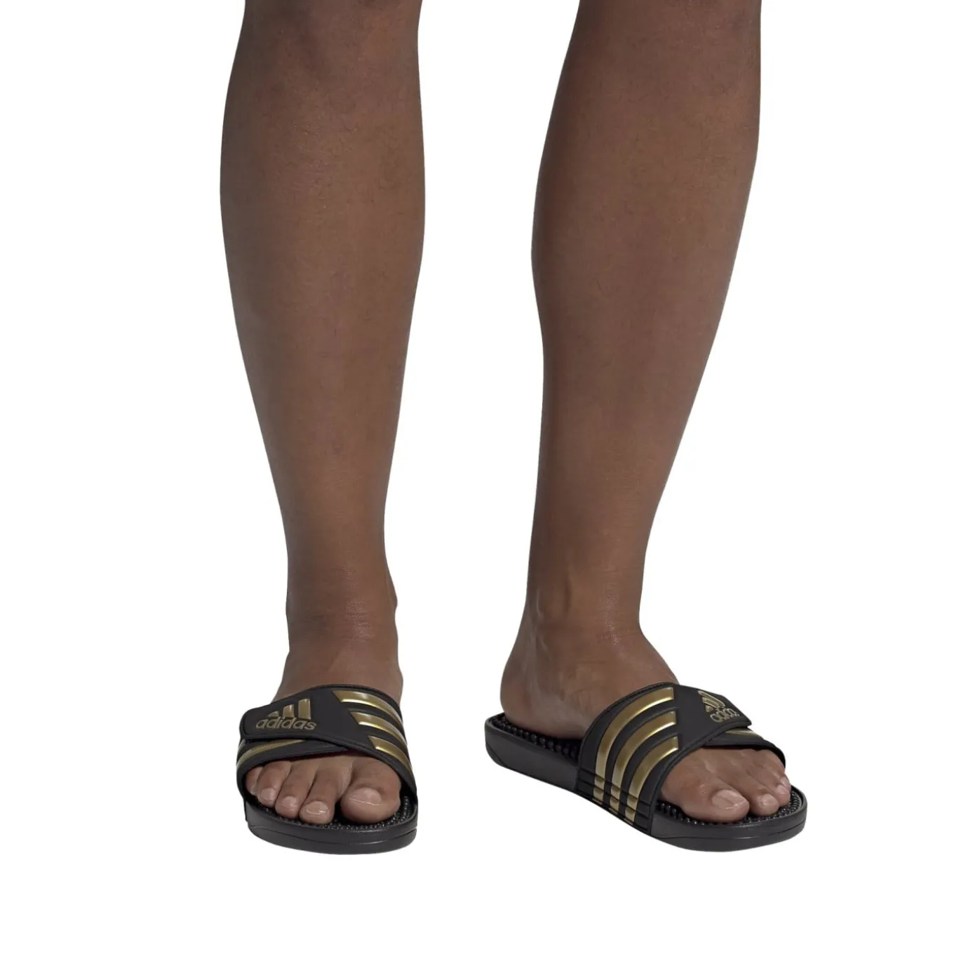 adidas Adissage Slippers Zwart Goud