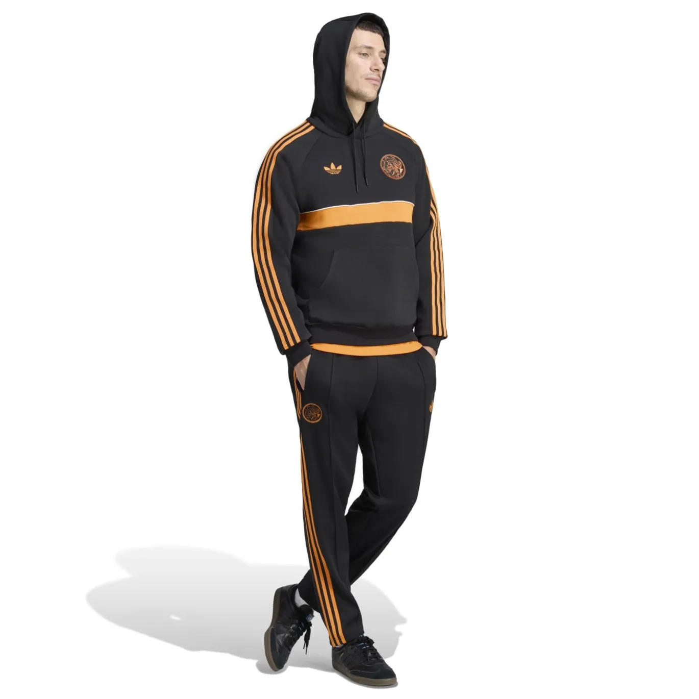 adidas Ajax Originals Trainingspak Hooded Zwart Oranje
