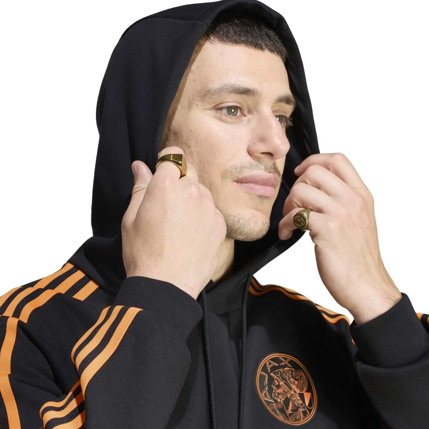 adidas Ajax Originals Trainingspak Hooded Zwart Oranje