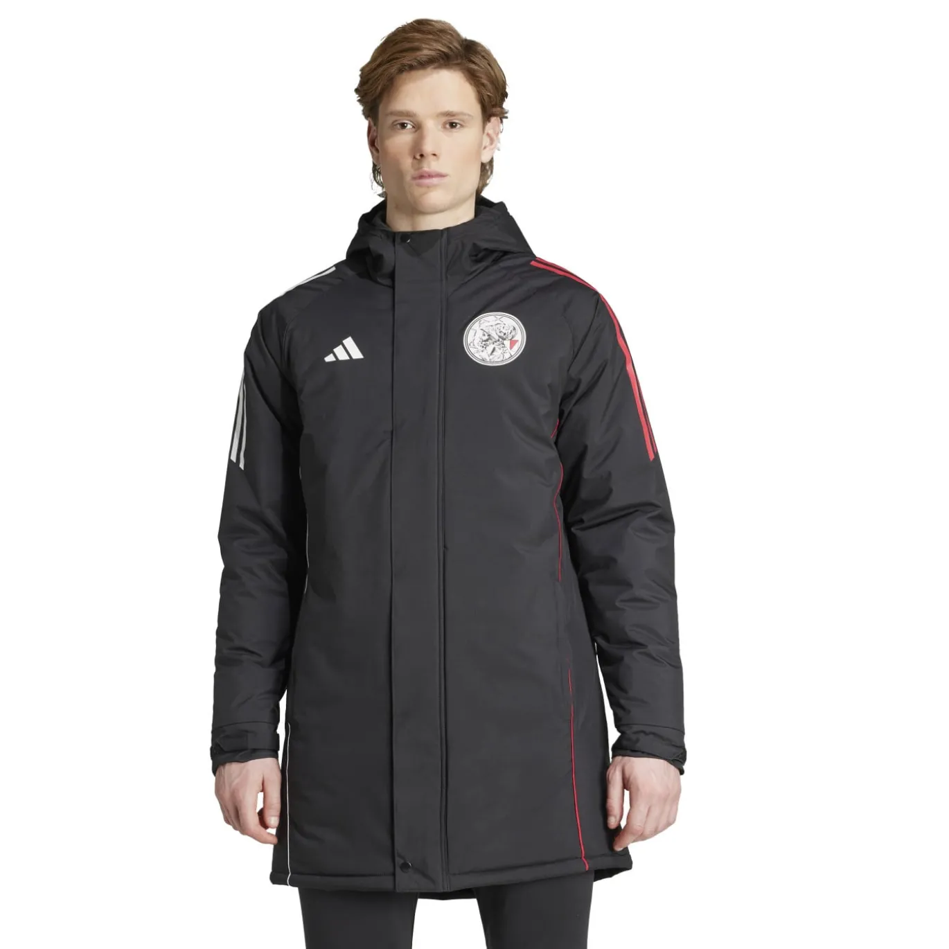 adidas Ajax Parka 2025-2026 Zwart Wit Rood