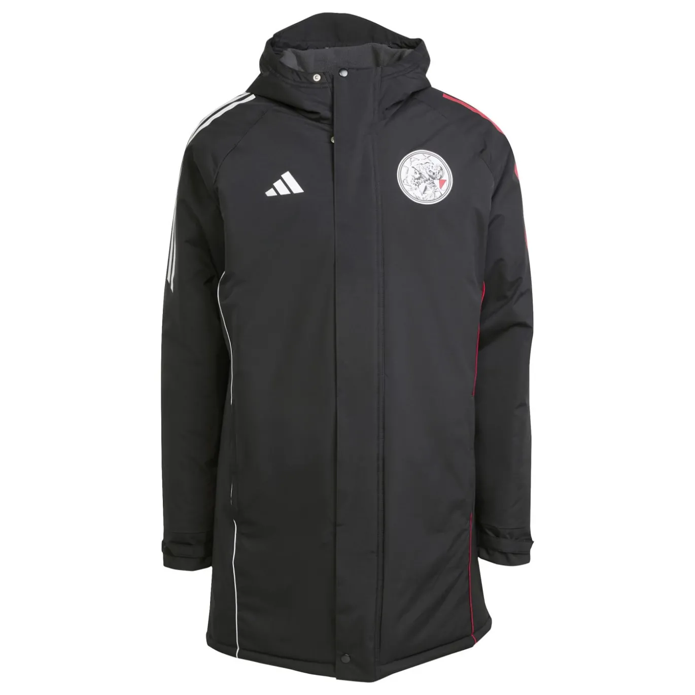 adidas Ajax Parka 2025-2026 Zwart Wit Rood