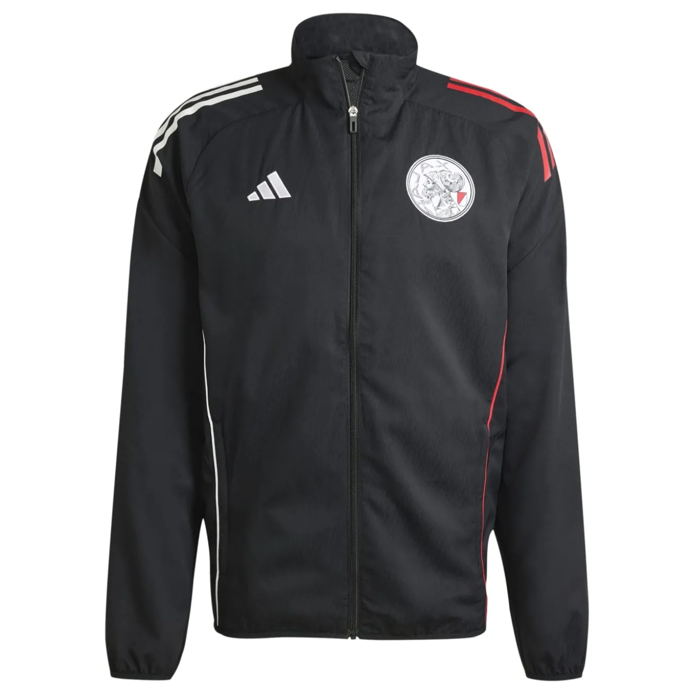 adidas Ajax Presentatie Trainingspak Full-Zip 2025-2026 Zwart Wit Rood