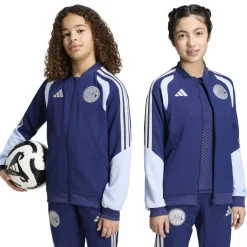 adidas Ajax Presentatie Trainingsjack 2026-2027 Kids Donkerblauw Lichtblauw