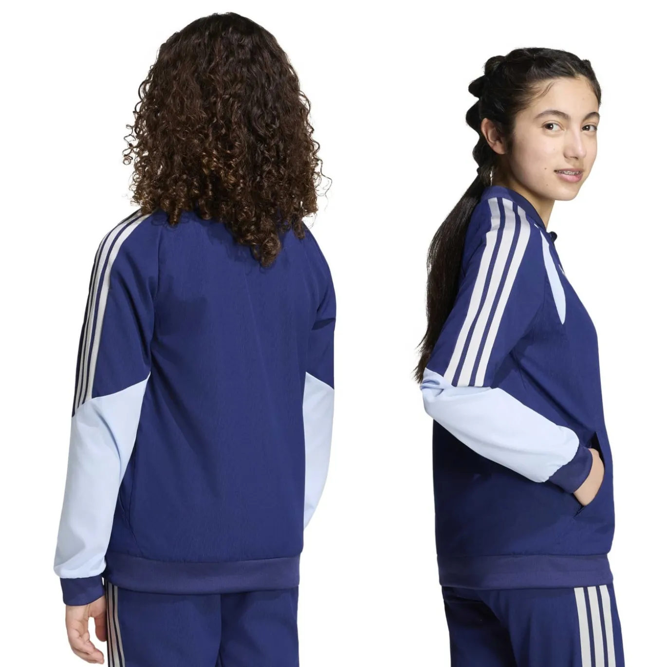 adidas Ajax Presentatie Trainingsjack 2026-2027 Kids Donkerblauw Lichtblauw