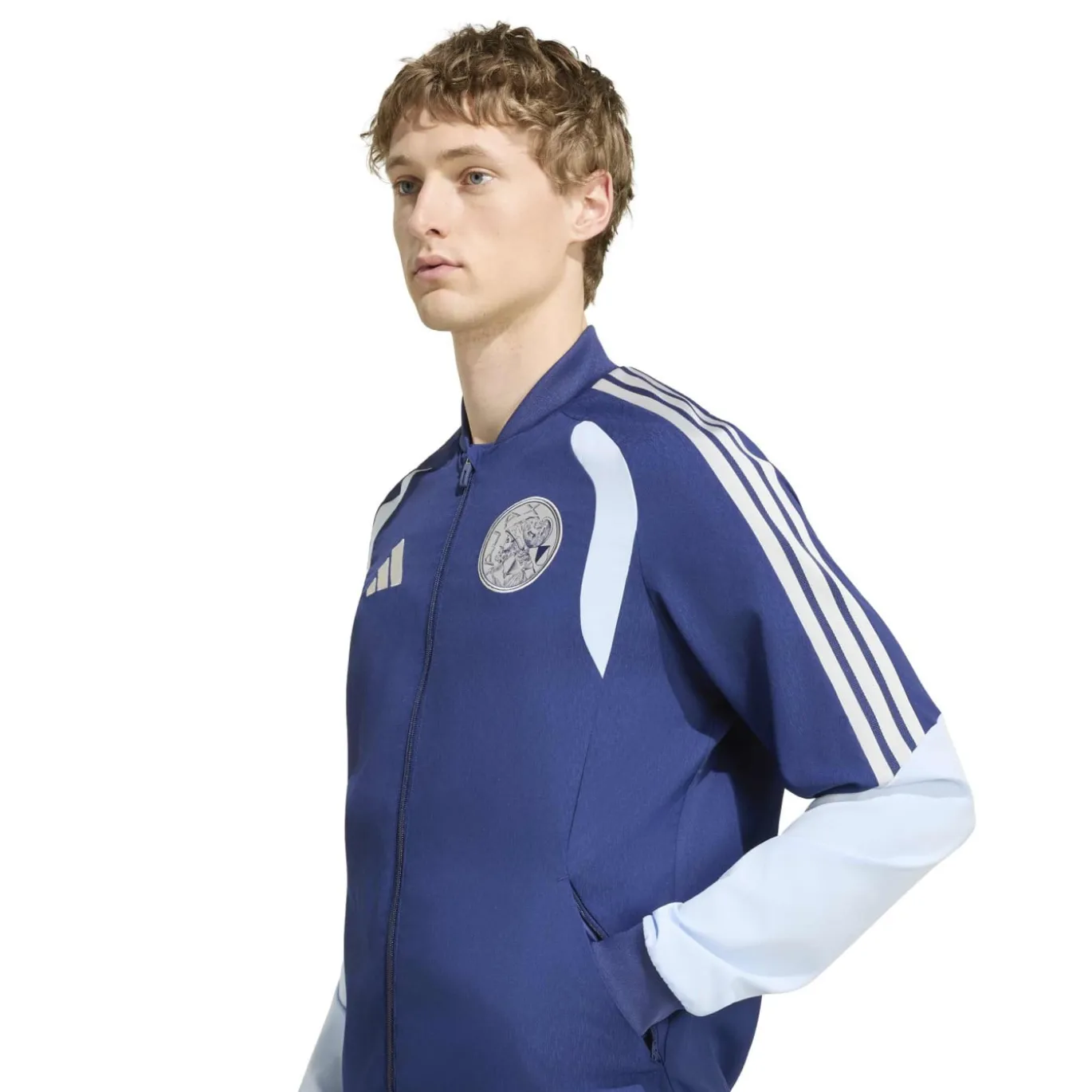 adidas Ajax Presentatie Trainingspak 2026-2027 Donkerblauw Lichtblauw