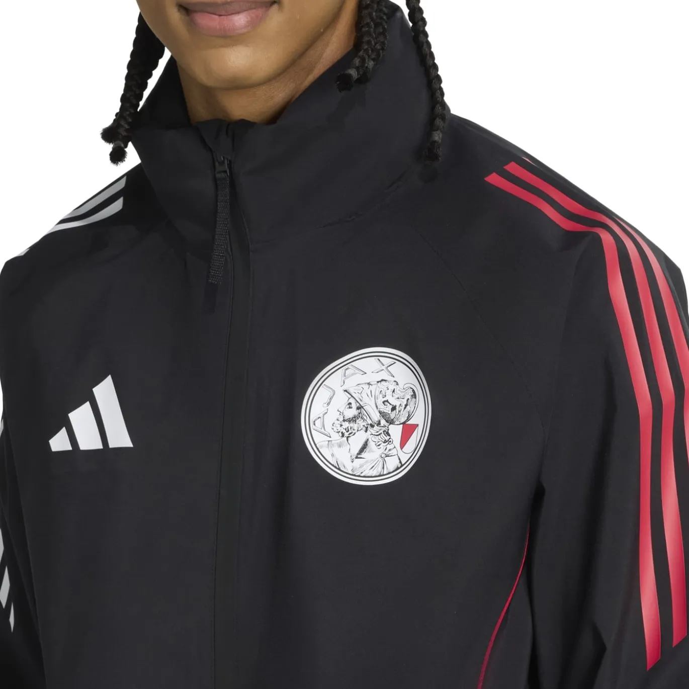 adidas Ajax Regenjack 2025-2026 Zwart Wit Rood