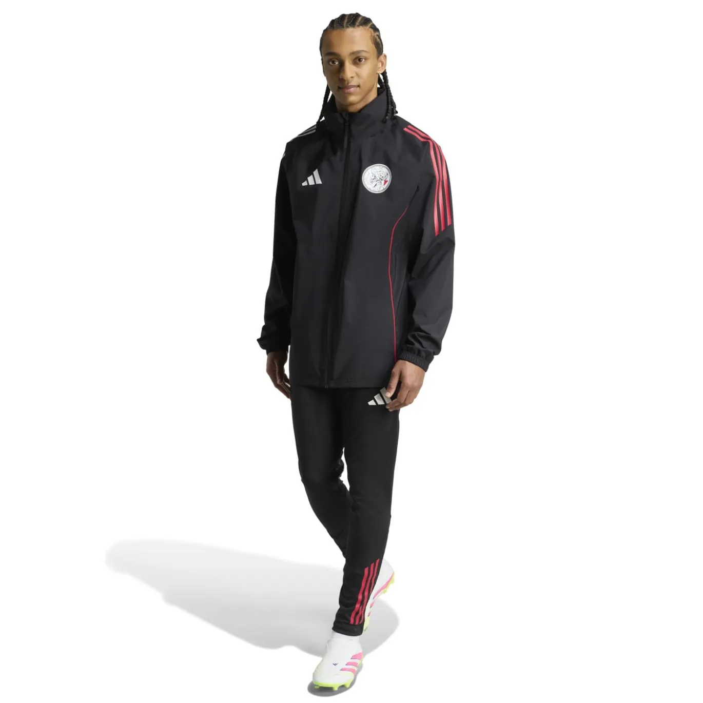 adidas Ajax Regenjack 2025-2026 Zwart Wit Rood