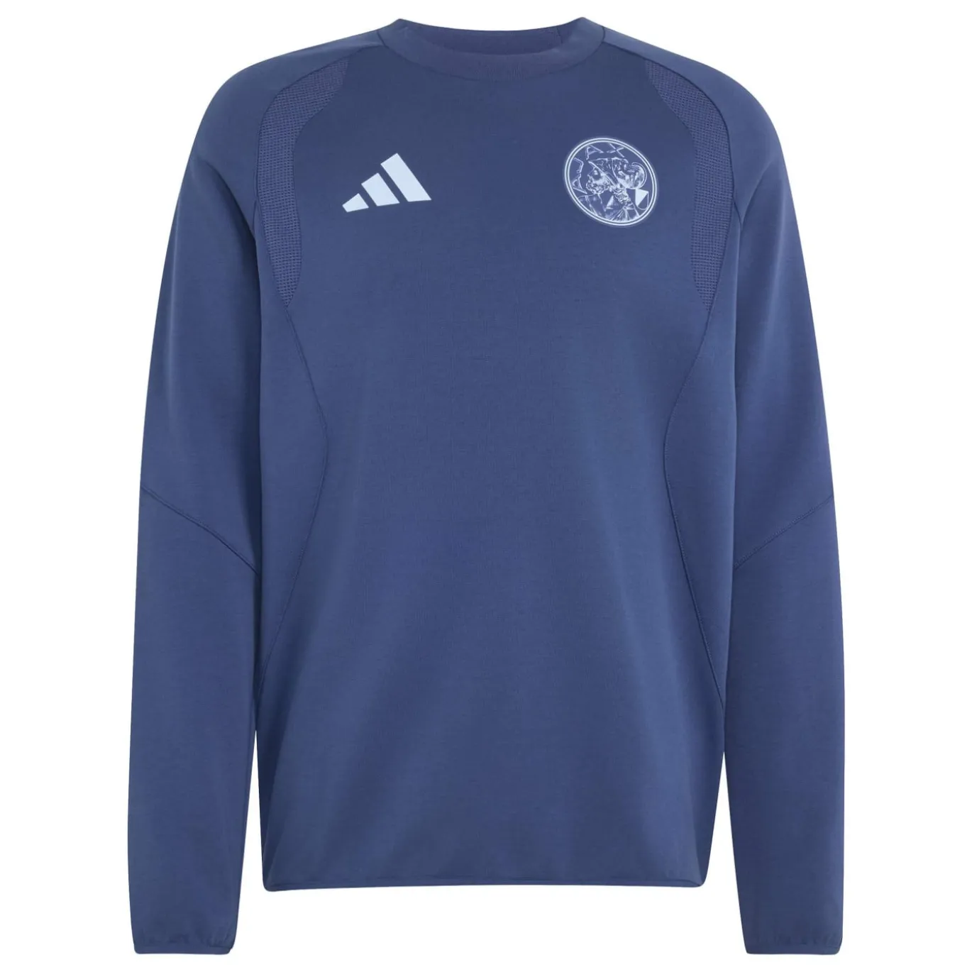 adidas Ajax Tiro Travel Crew Sweater 2026-2027 Donkerblauw Lichtblauw