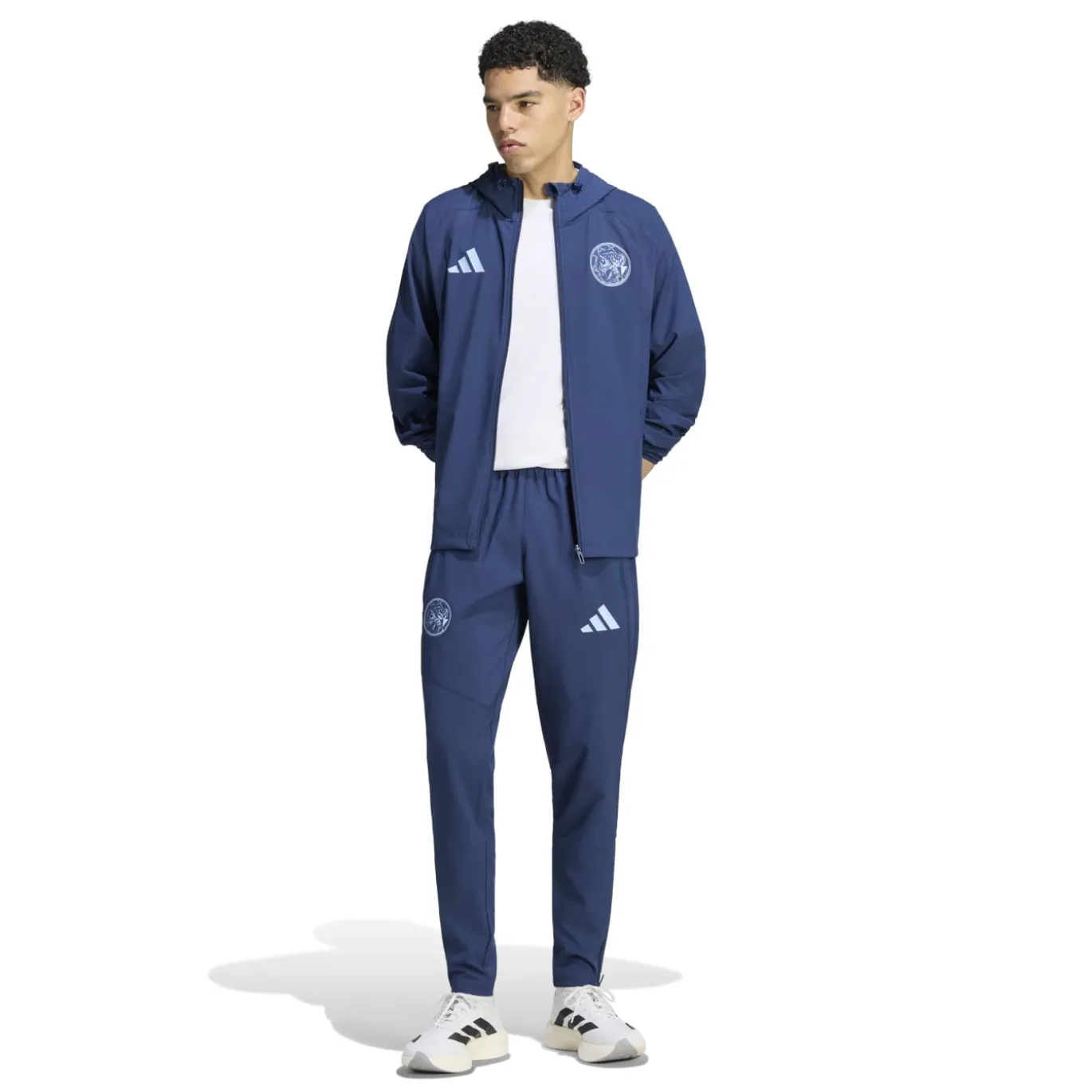adidas Ajax Tiro Travel Trainingspak 2026-2027 Donkerblauw Lichtblauw