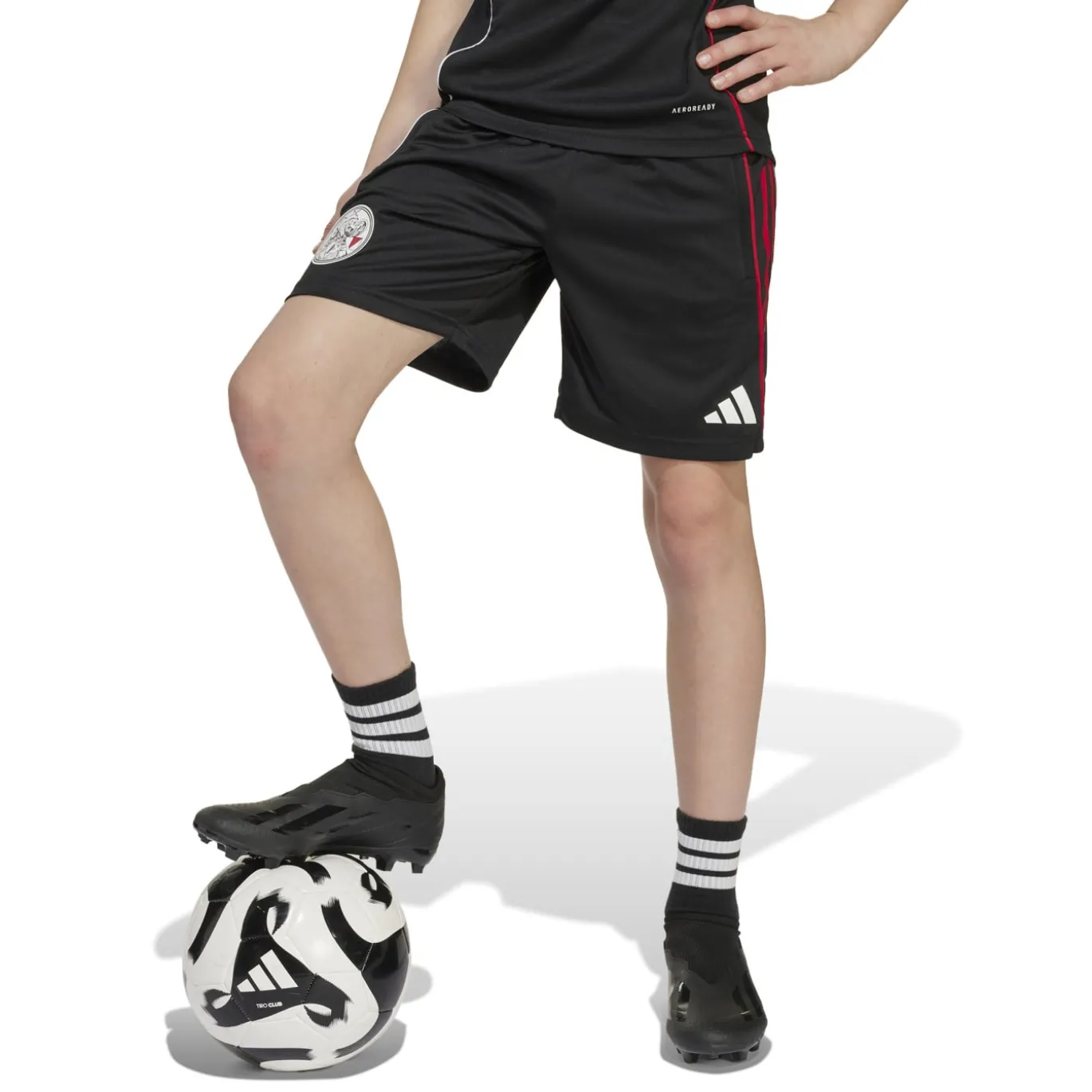 adidas Ajax Trainingsbroekje 2025-2026 Kids Zwart Wit Rood