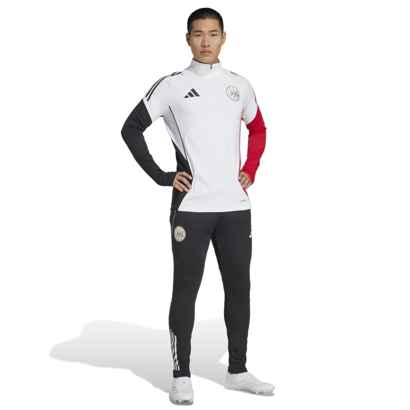 adidas Ajax Trainingsbroek 2025-2026 Zwart Wit Rood