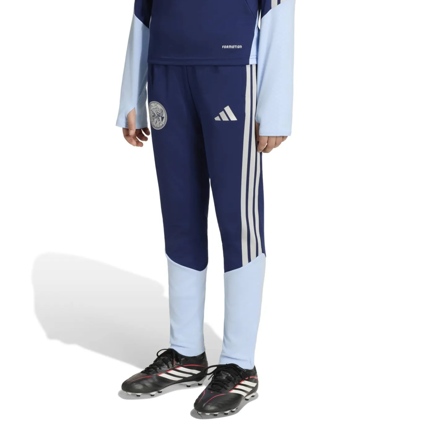 adidas Ajax Trainingspak Hooded 2026-2027 Kids Donkerblauw Lichtblauw