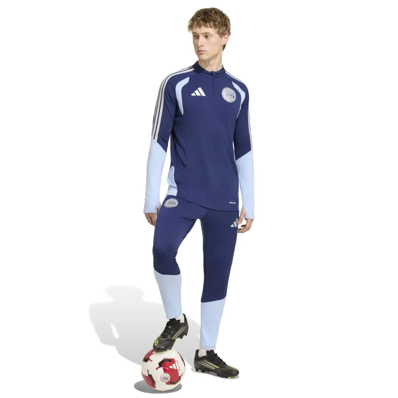 adidas Ajax Trainingspak 1/4-Zip 2026-2027 Donkerblauw Lichtblauw