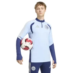 adidas Ajax Trainingstrui 1/4-Zip 2026-2027 Lichtblauw Donkerblauw