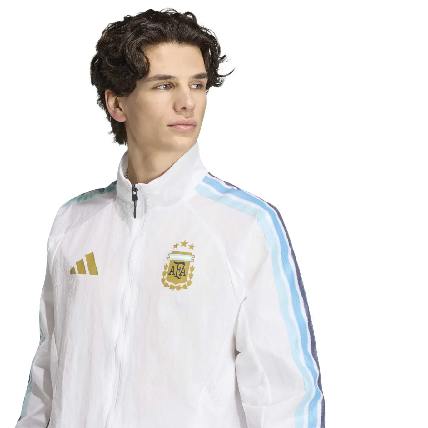 adidas Argentinië Anthem Trainingsjack 2026-2028 Wit Goud Blauw