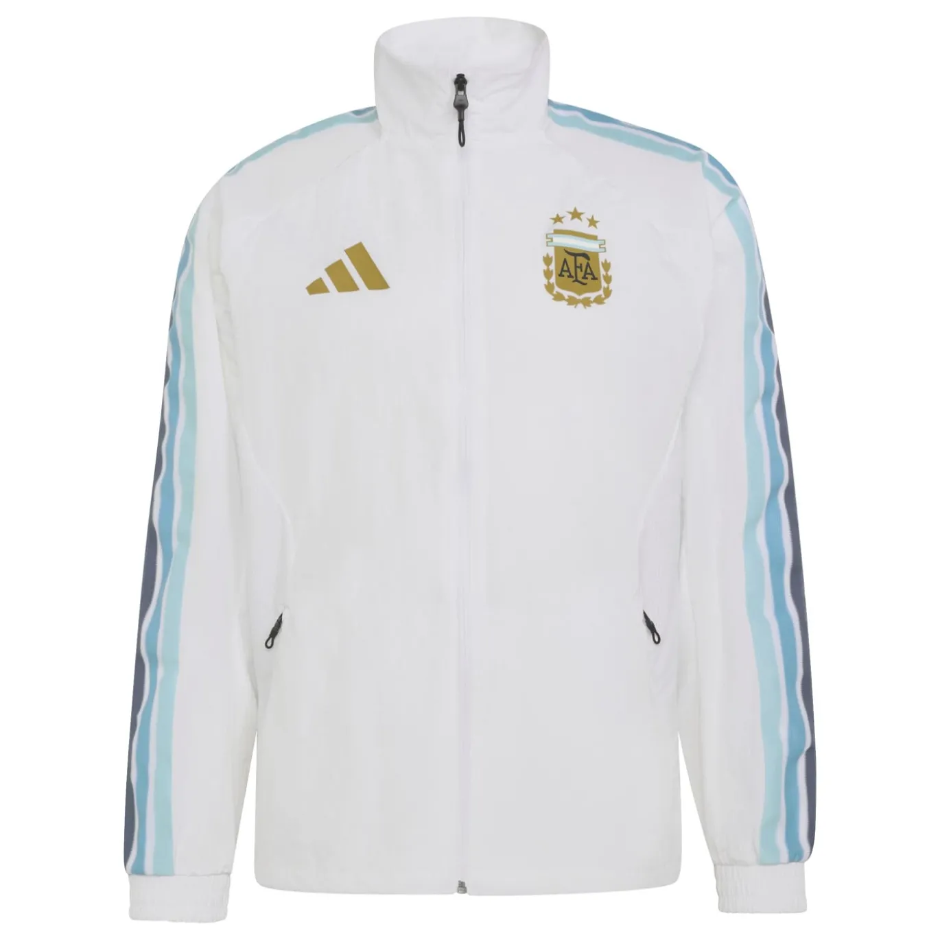 adidas Argentinië Anthem Trainingsjack 2026-2028 Wit Goud Blauw