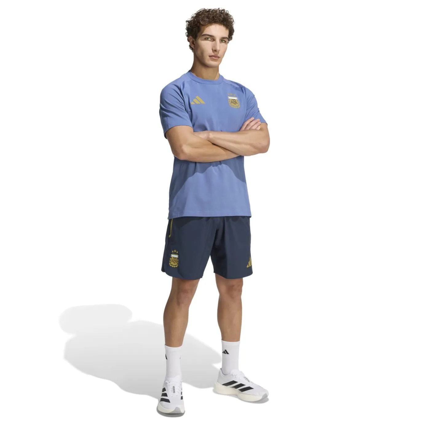 adidas Argentinië Tiro Travel Broekje 2026-2028 Donkerblauw Goud