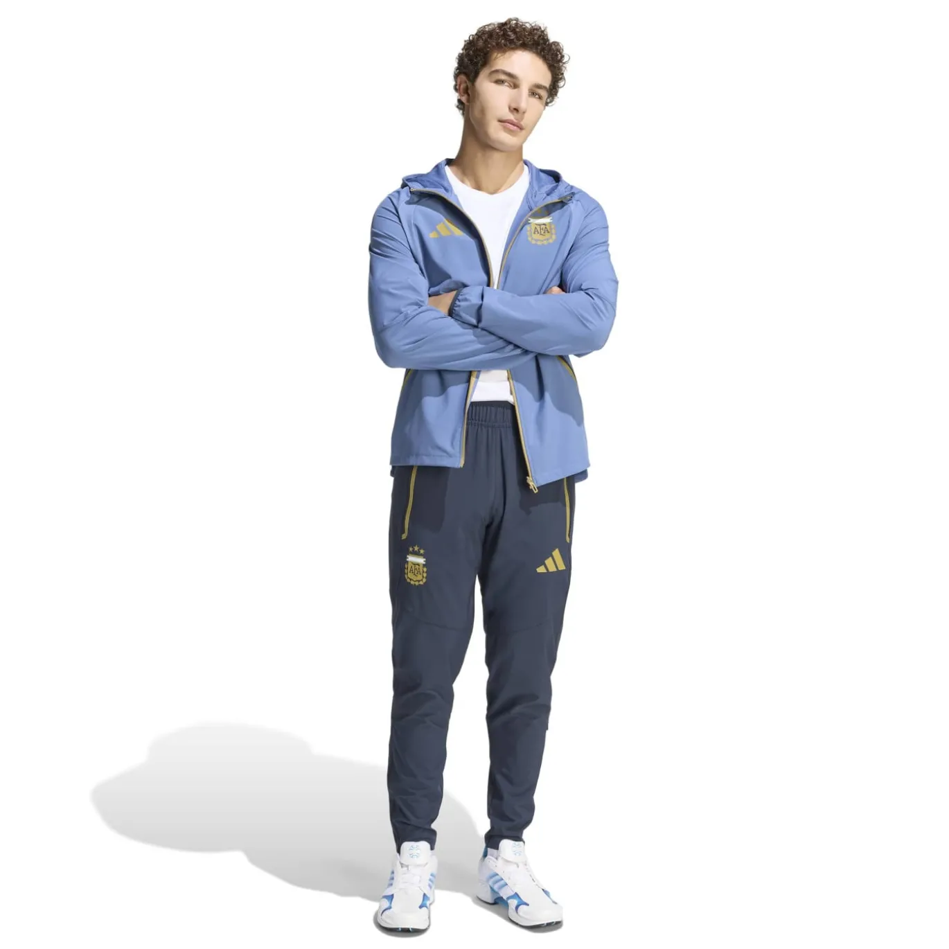 adidas Argentinië Tiro Travel Trainingsjack 2026-2028 Blauw Goud