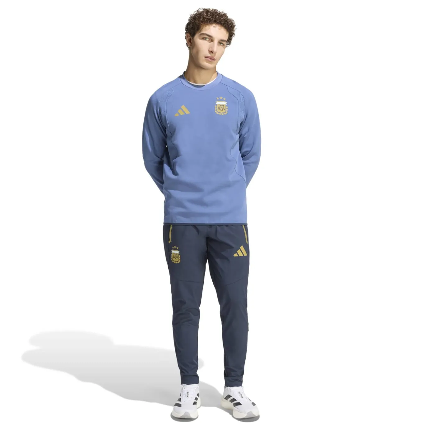 adidas Argentinië Tiro Travel Trainingsbroek 2026-2028 Donkerblauw Goud