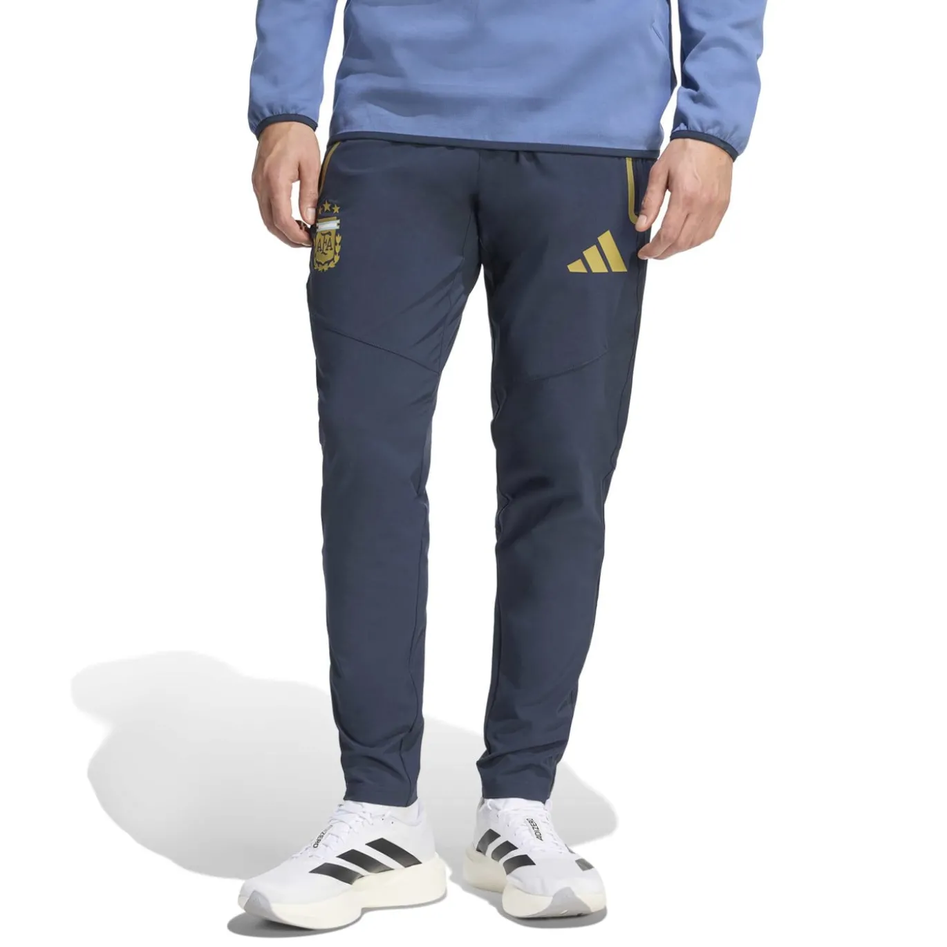 adidas Argentinië Tiro Travel Trainingspak Full-Zip 2026-2028 Blauw Donkerblauw Goud