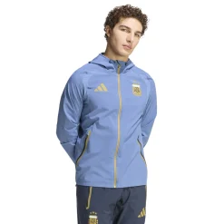 adidas Argentinië Tiro Travel Trainingspak Full-Zip 2026-2028 Blauw Donkerblauw Goud