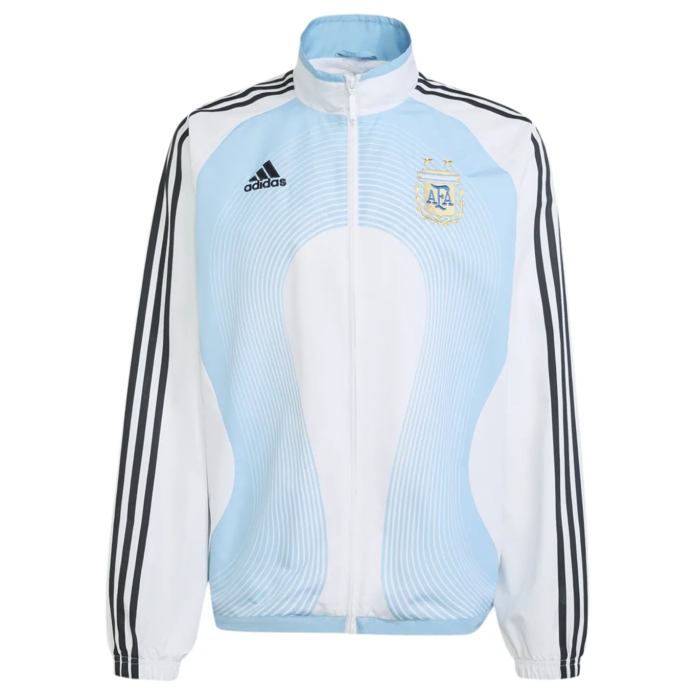 adidas Argentinië 2006 Trainingsjack Wit Blauw Goud