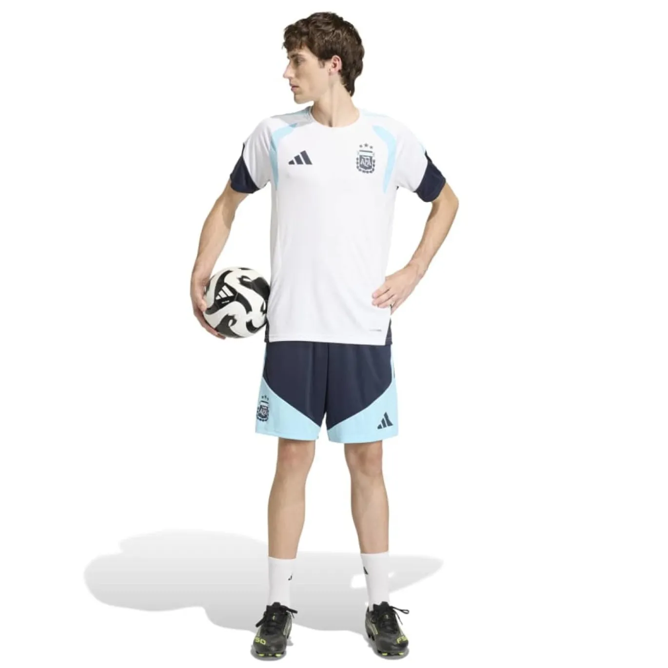 adidas Argentinië Trainingsshirt 2026-2028 Wit Donkerblauw Lichtblauw