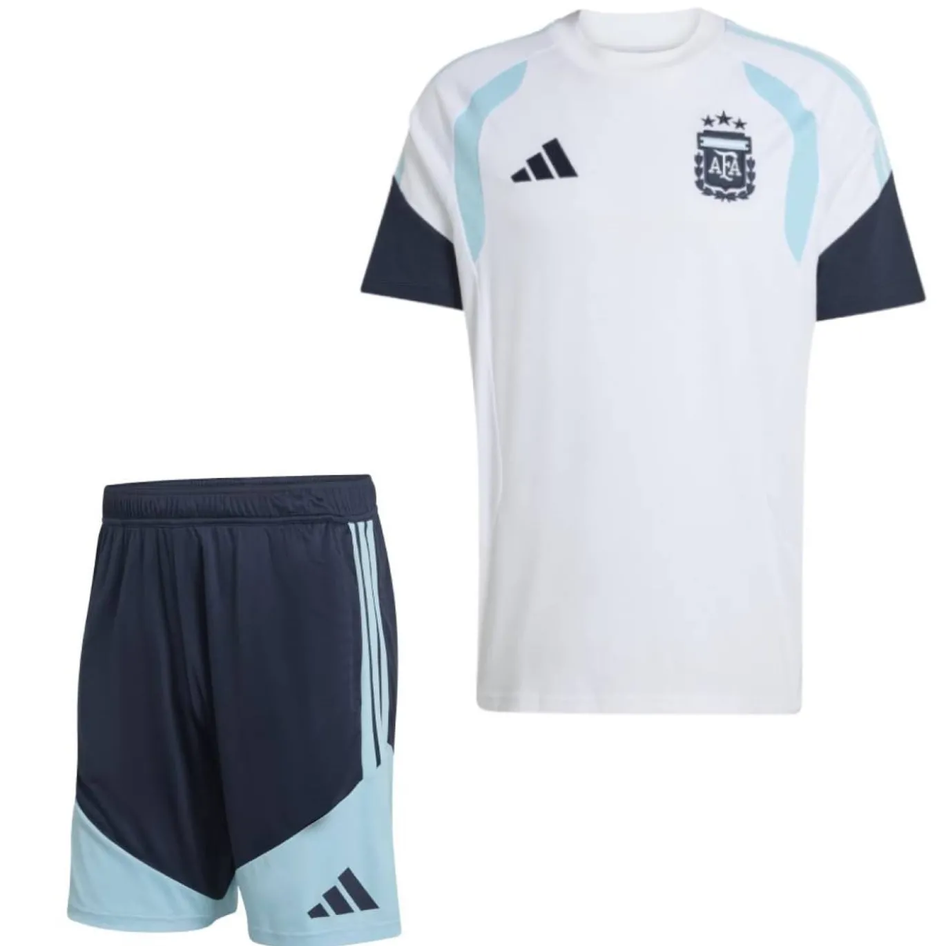 adidas Argentinië Trainingsset 2026-2028 Wit Donkerblauw Lichtblauw