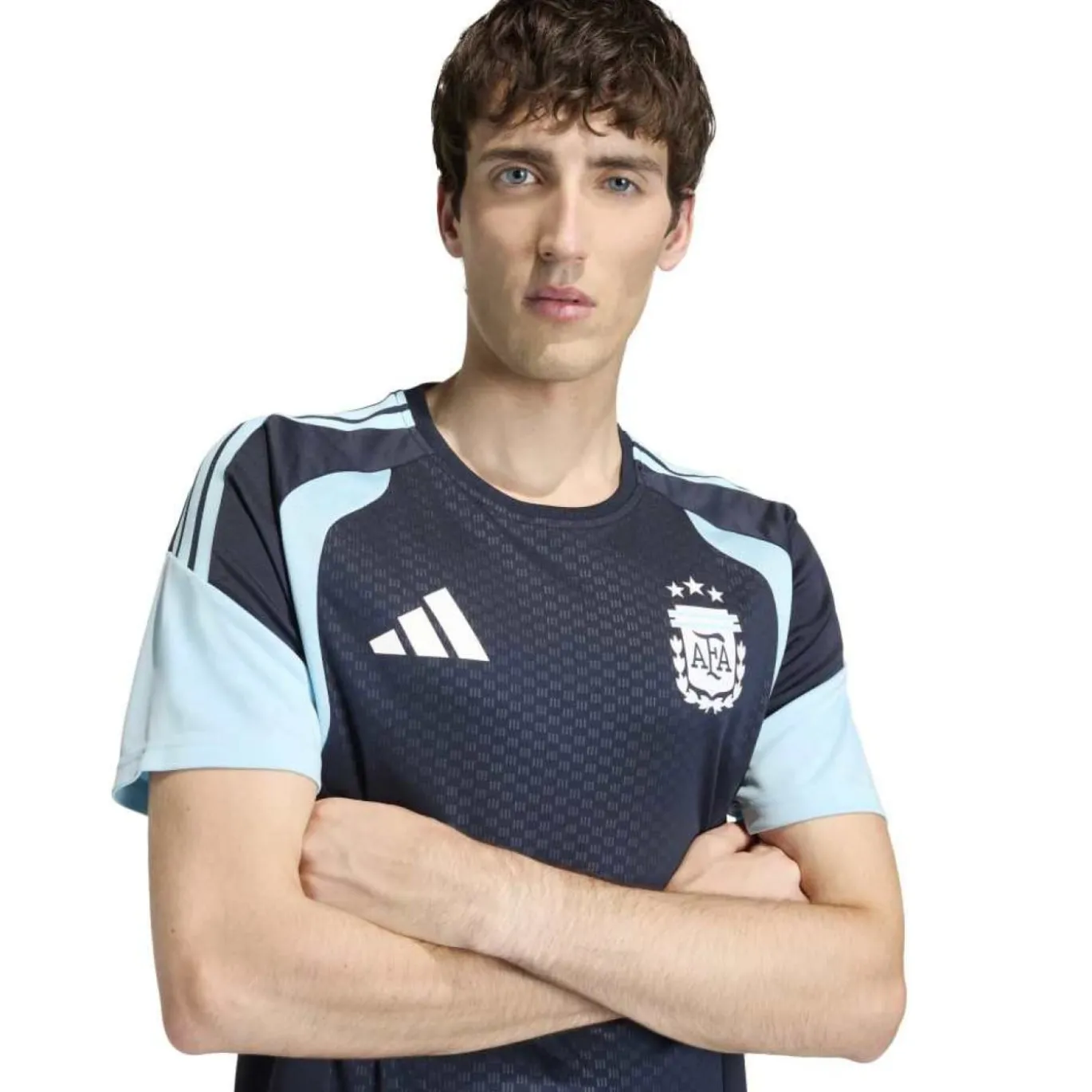 adidas Argentinië Trainingsshirt 2026-2028 Donkerblauw Lichtblauw Wit