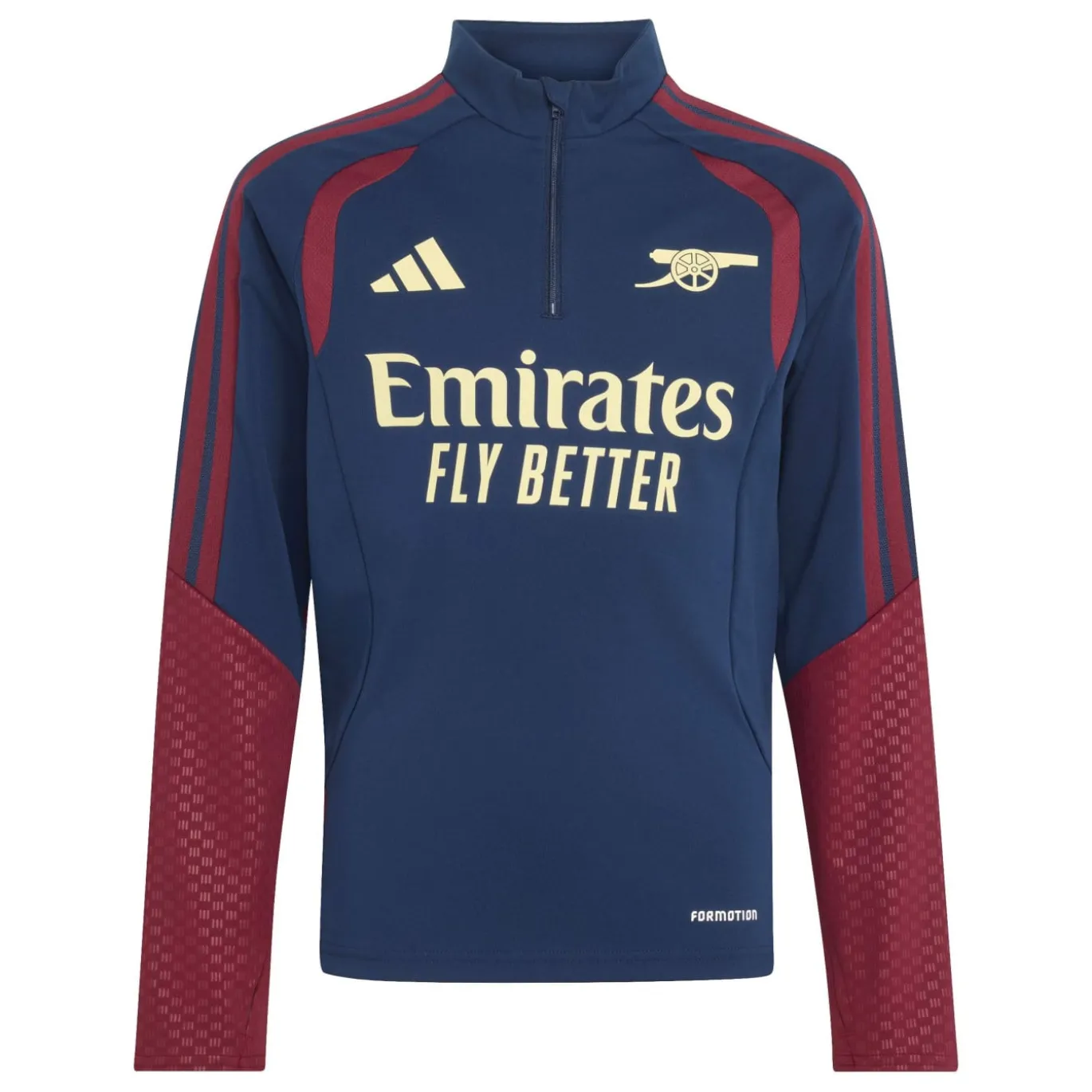 adidas Arsenal Europees Trainingstrui 1/4-Zip 2026-2027 Kids Donkerblauw Rood Lichtgeel
