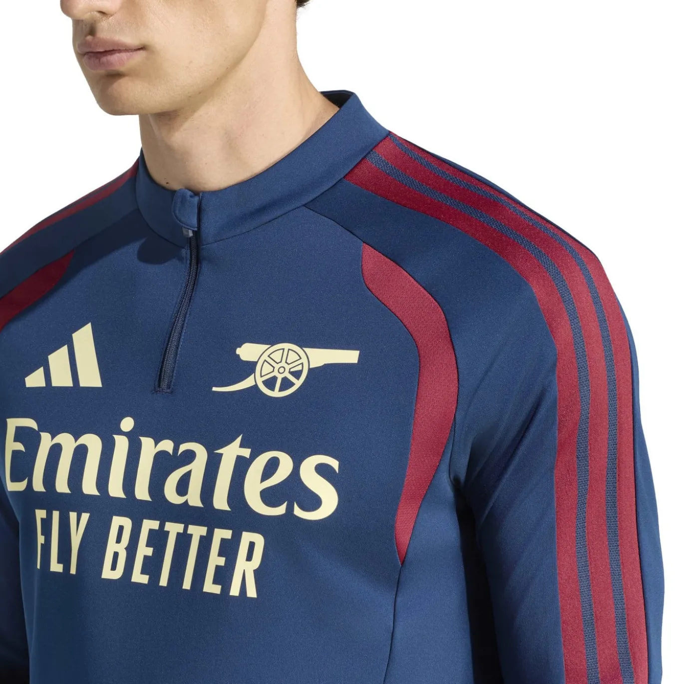 adidas Arsenal Europees Trainingstrui 1/4-Zip 2026-2027 Donkerblauw Rood Lichtgeel