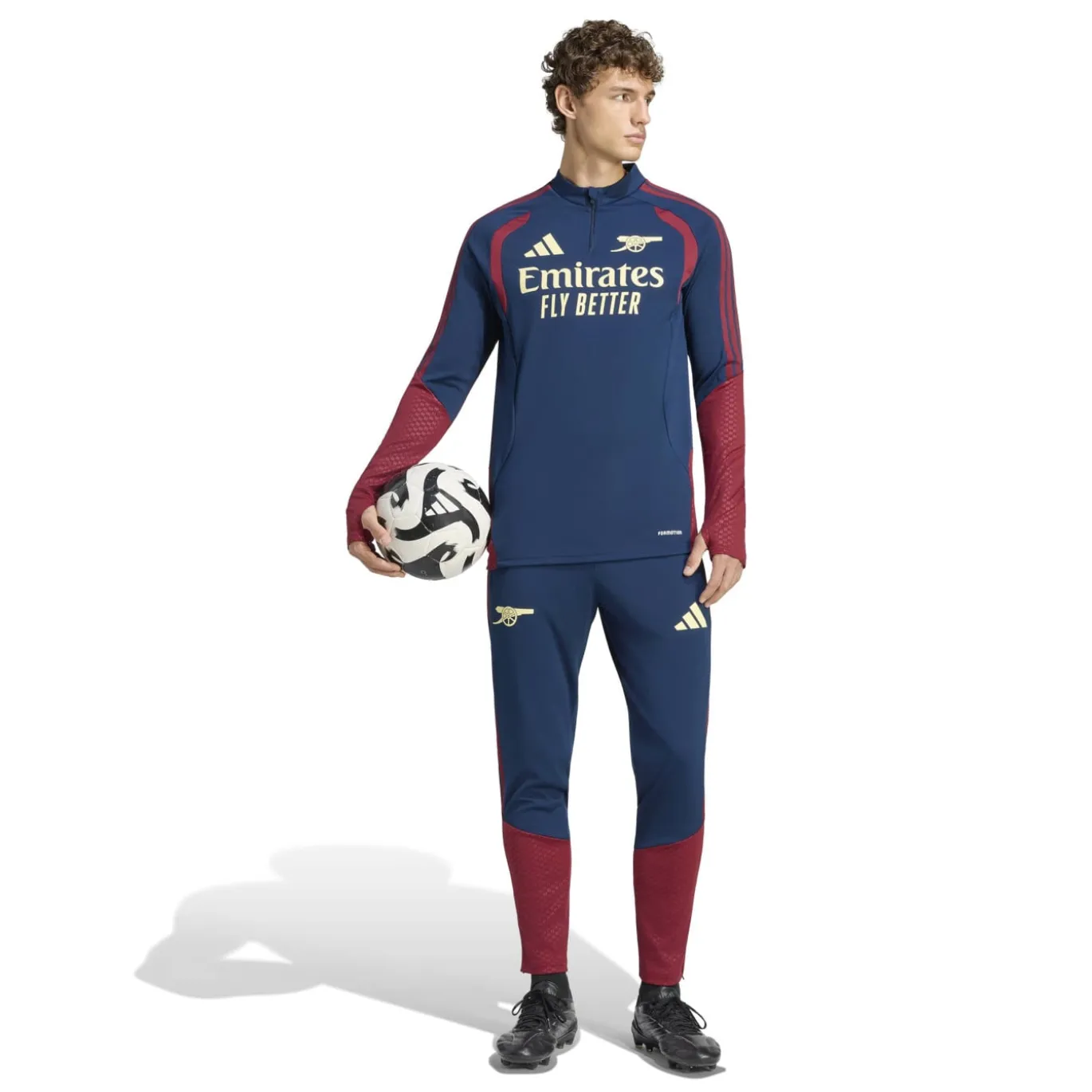 adidas Arsenal Europees Trainingsbroek 2026-2027 Donkerblauw Rood Lichtgeel
