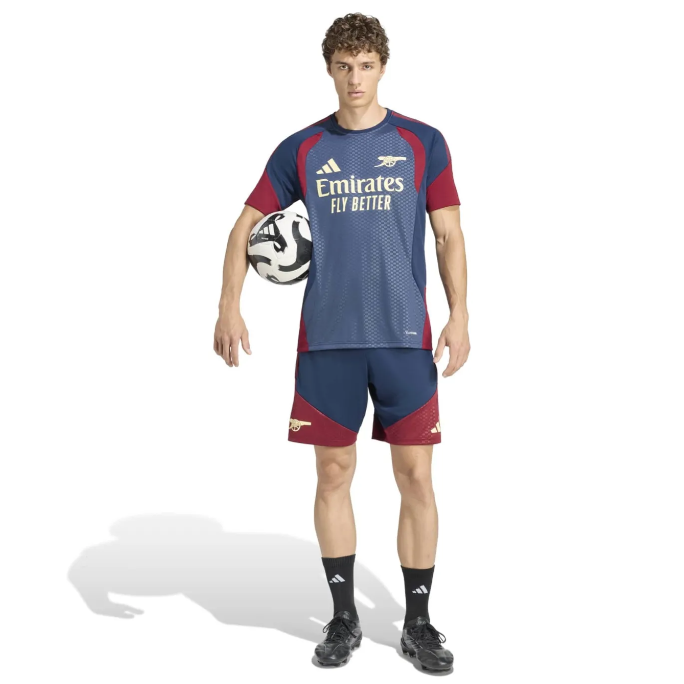 adidas Arsenal Europees Trainingsbroekje 2026-2027 Donkerblauw Rood Lichtgeel