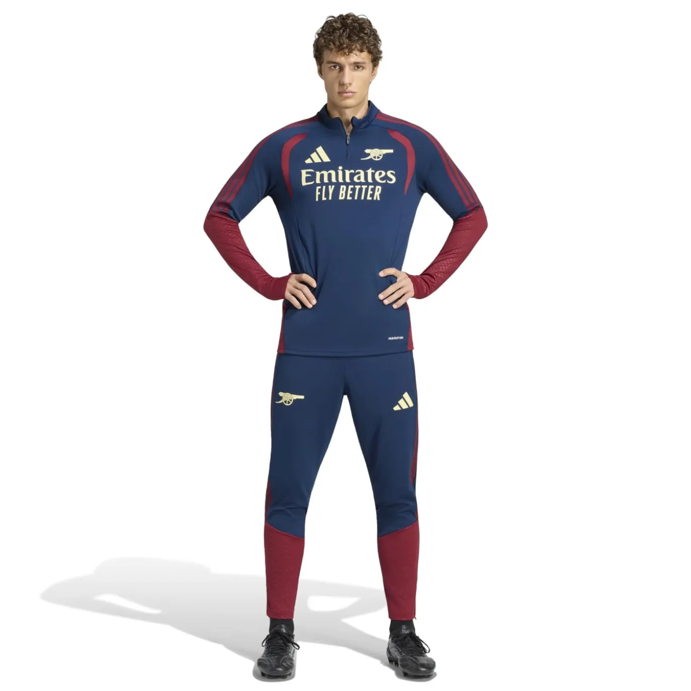 adidas Arsenal Europees Trainingspak 1/4-Zip 2026-2027 Donkerblauw Rood Lichtgeel