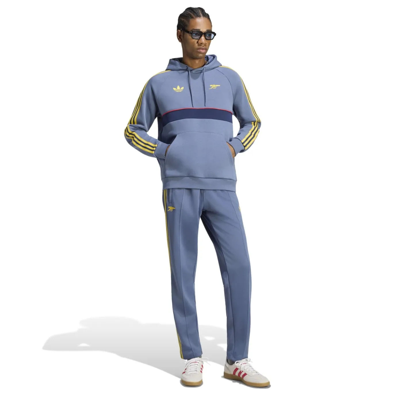 adidas Arsenal Originals Hoodie Donkerblauw Lichtoranje