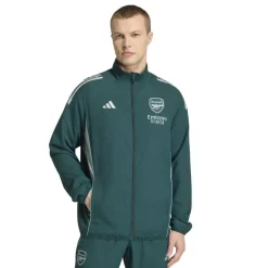 adidas Arsenal Presentatie Trainingsjack 2025-2026 Donkergroen Grijs