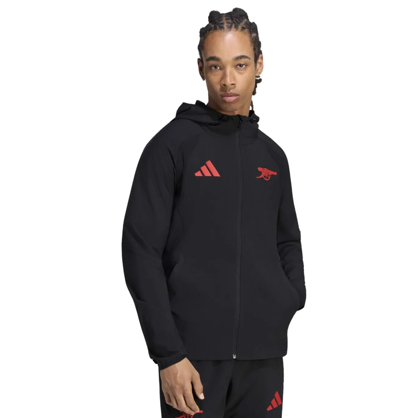 adidas Arsenal Tiro Travel Trainingsjack 2026-2027 Zwart Rood