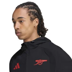 adidas Arsenal Tiro Travel Trainingsjack 2026-2027 Zwart Rood
