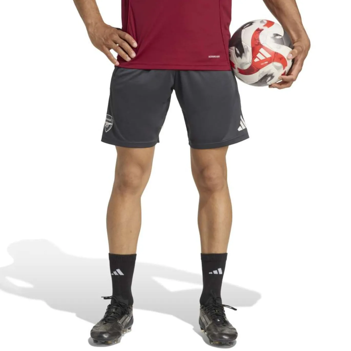 adidas Arsenal Trainingsbroekje Europees 2025-2026 Grijs Wit Rood