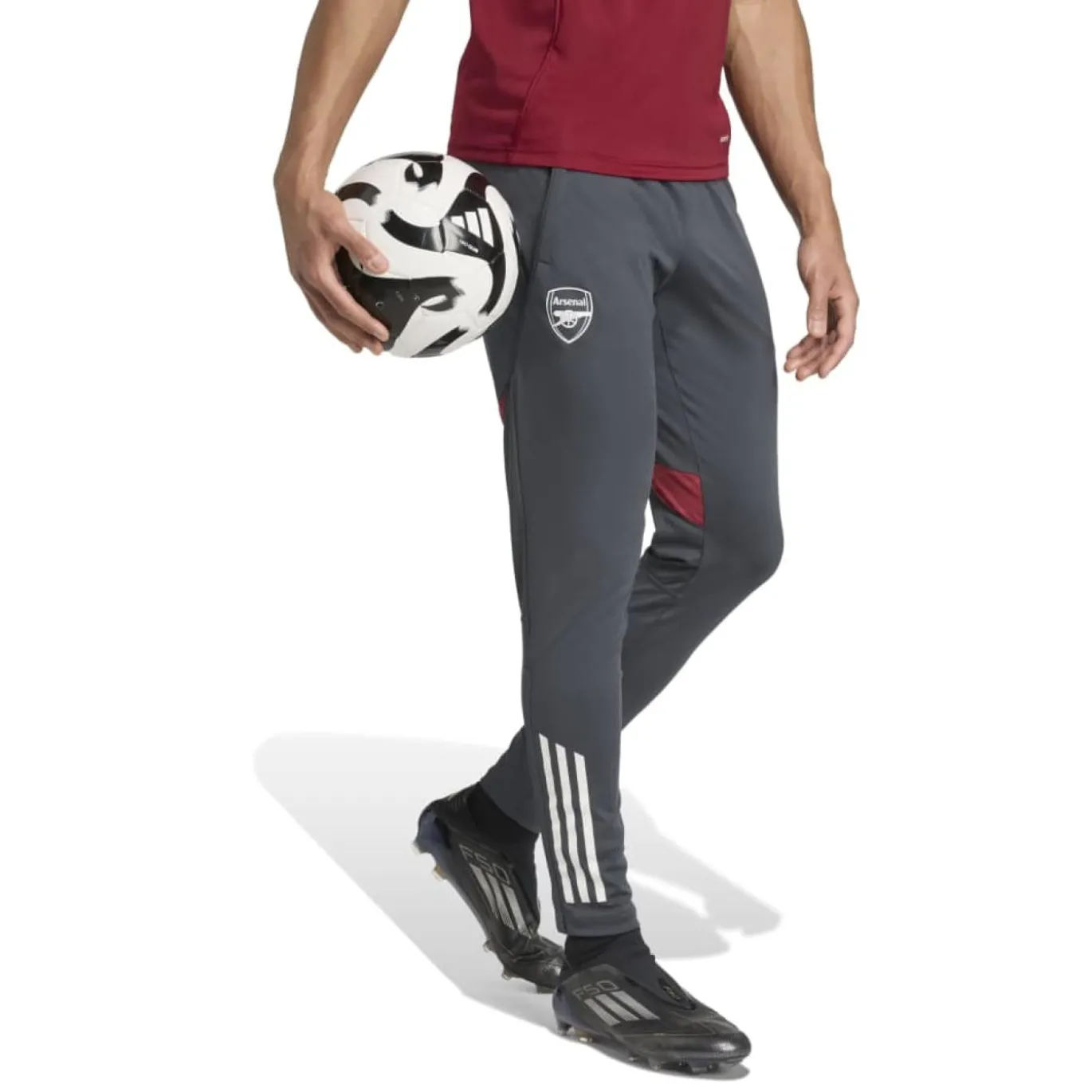 adidas Arsenal Trainingsbroek Europees 2025-2026 Grijs Wit Rood