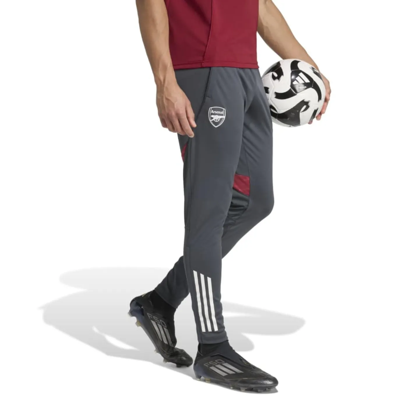 adidas Arsenal Trainingsbroek Europees 2025-2026 Grijs Wit Rood