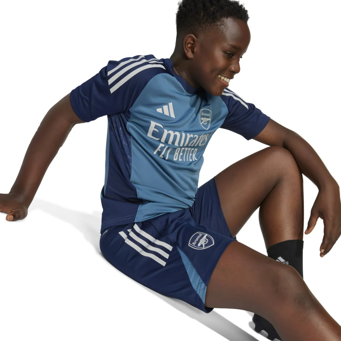 adidas Arsenal Trainingsbroekje 2025-2026 Kids Donkerblauw Blauw Wit
