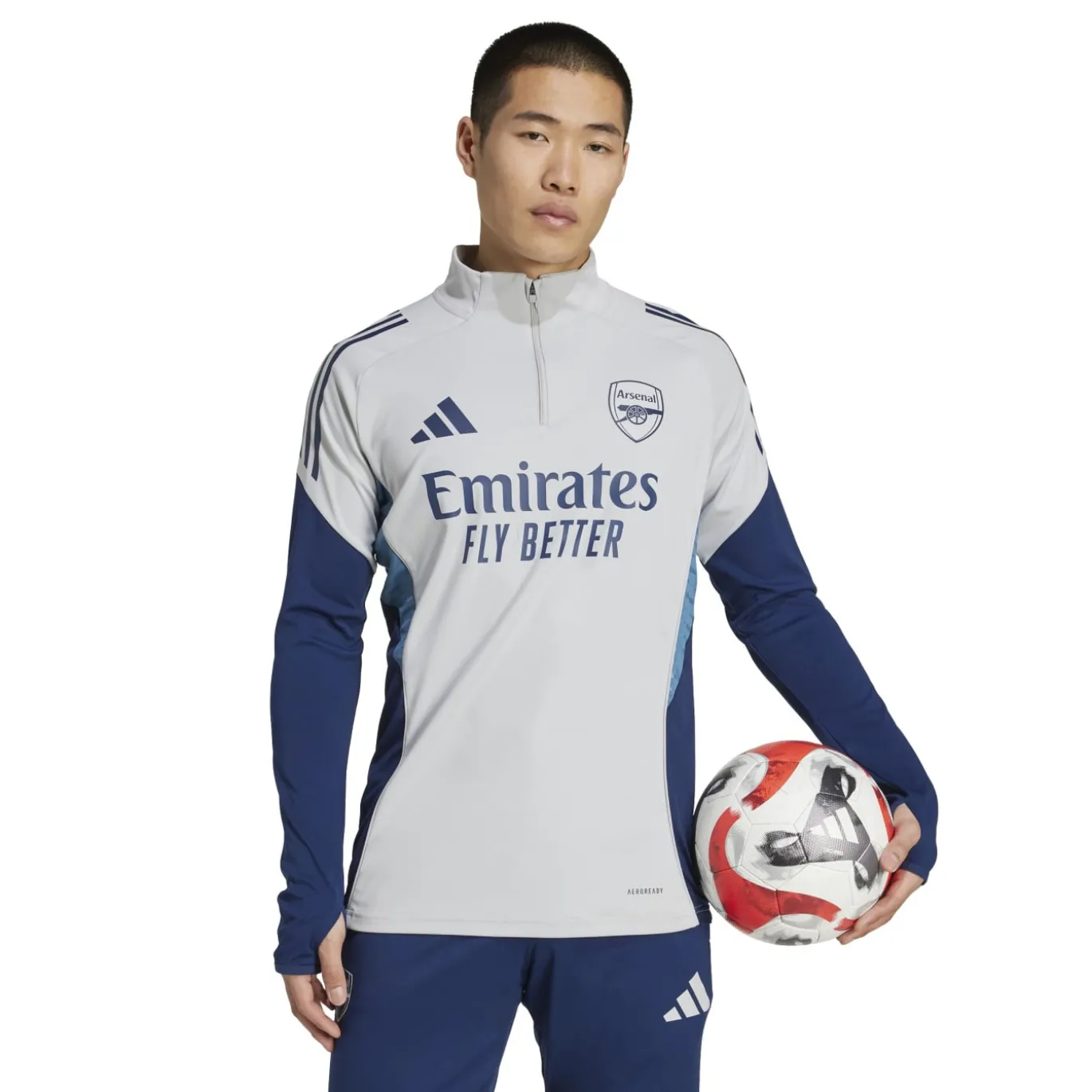 adidas Arsenal Trainingspak 1/4-Zip 2025-2026 Grijs Donkerblauw Blauw
