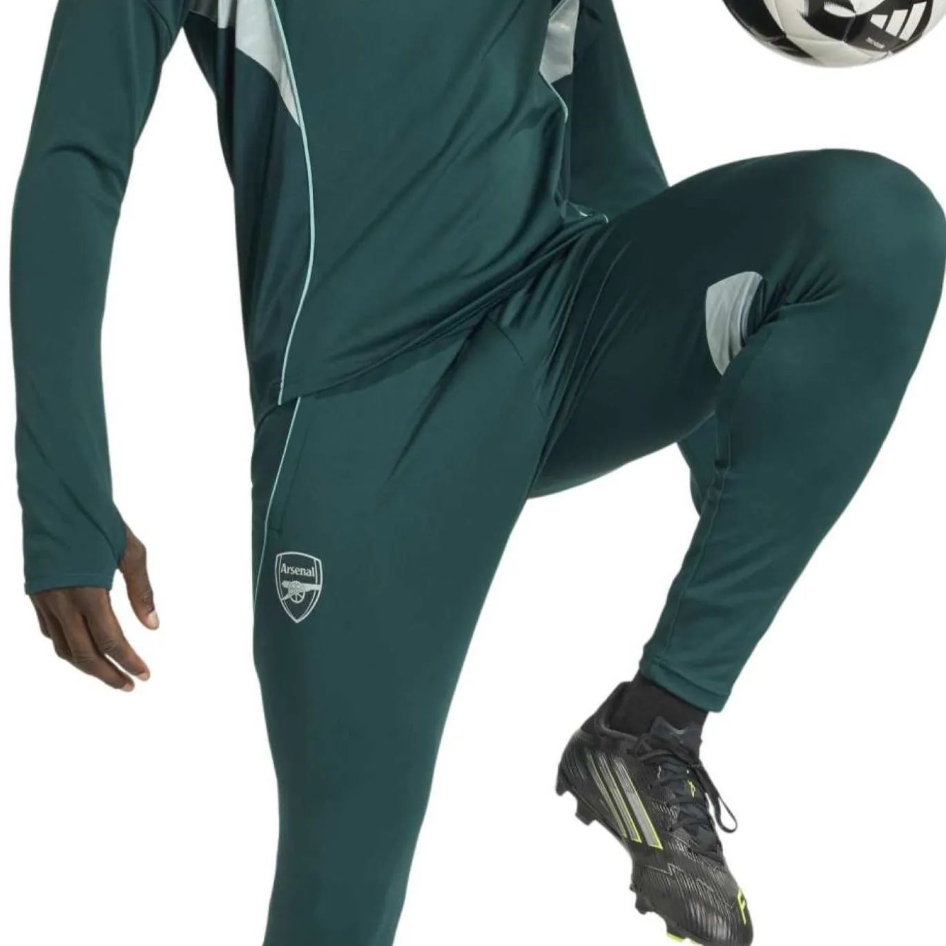 adidas Arsenal Trainingspak 1/4-Zip 2025-2026 Donkergroen Grijs