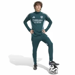 adidas Arsenal Trainingspak 1/4-Zip 2025-2026 Donkergroen Grijs
