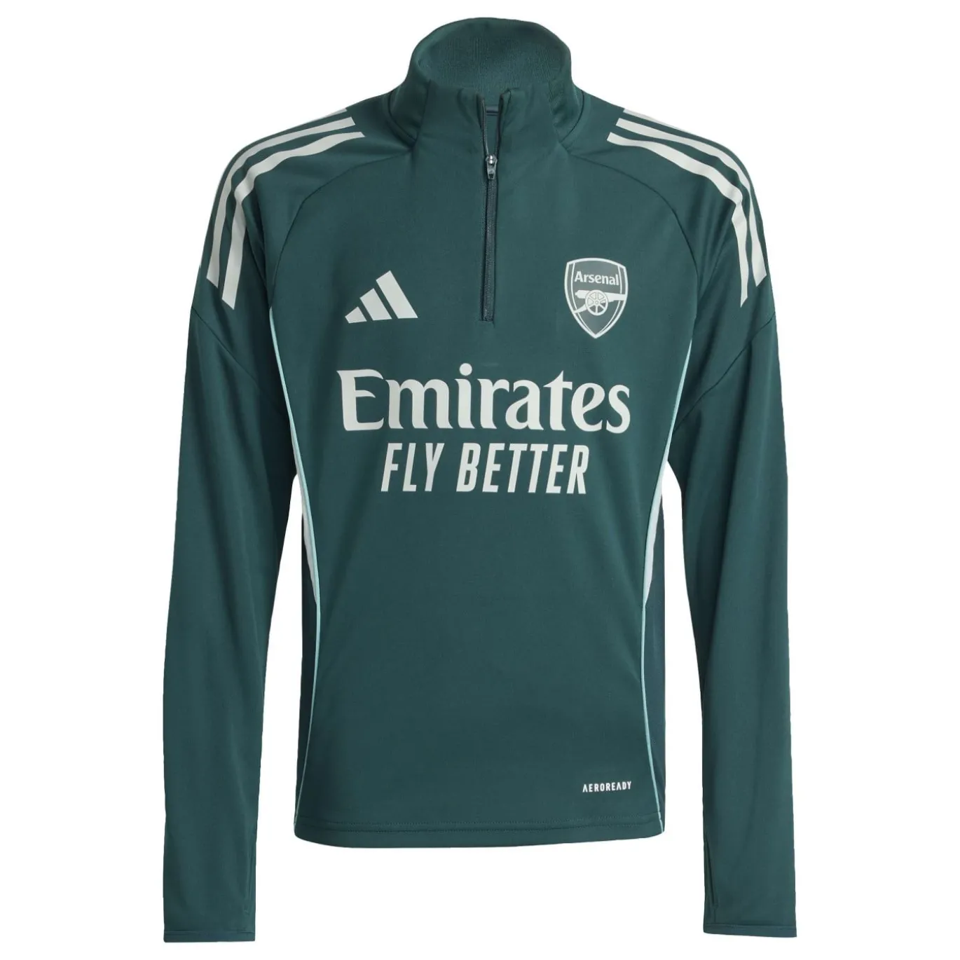 adidas Arsenal Trainingspak 1/4-Zip 2025-2026 Kids Donkergroen Grijs