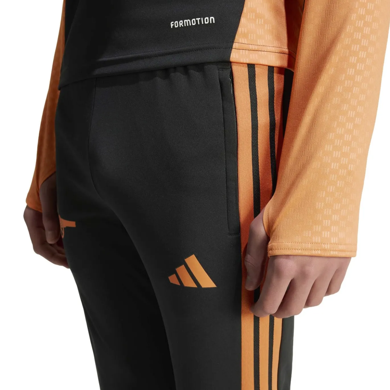 adidas Arsenal Trainingspak 1/4-Zip 2026-2027 Kids Zwart Oranje
